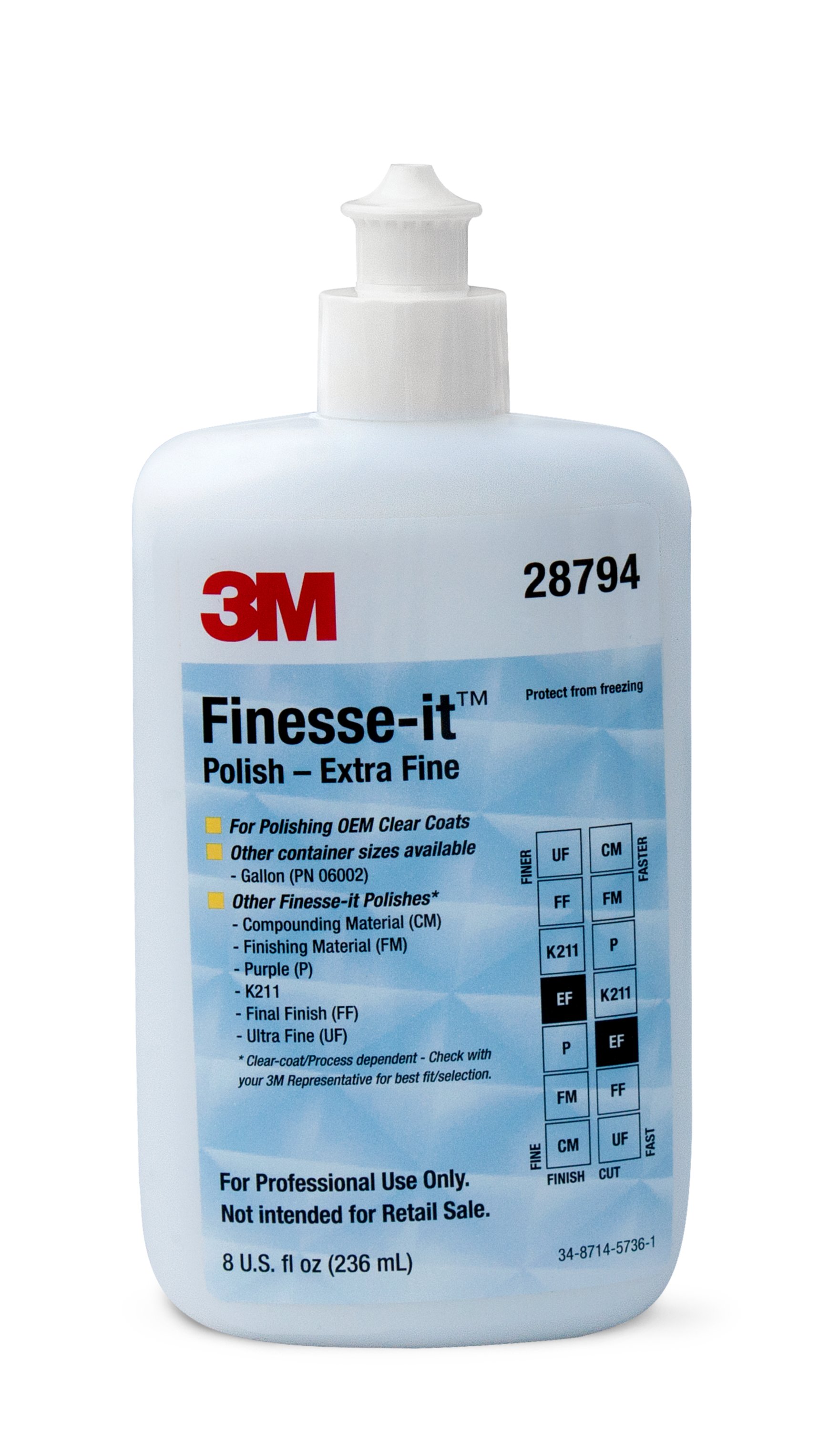 3M™ Finesse-it™ Polish - Extra Fine works well for buffing wood, automotive OEM, marine, and aerospace coatings.