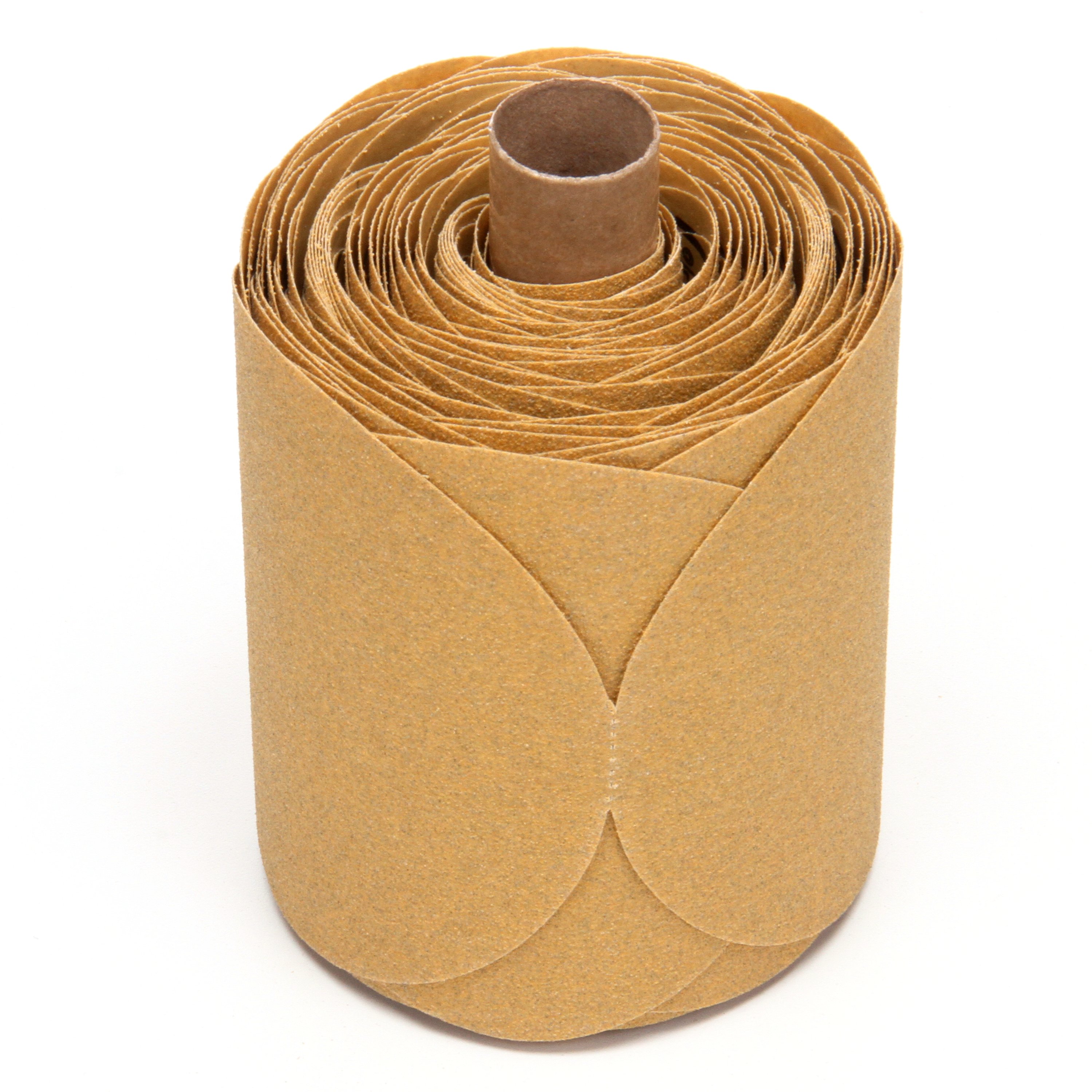 3M™ Stikit™ disc rolls are multiple adhesive-backed abrasive discs rolled onto a core