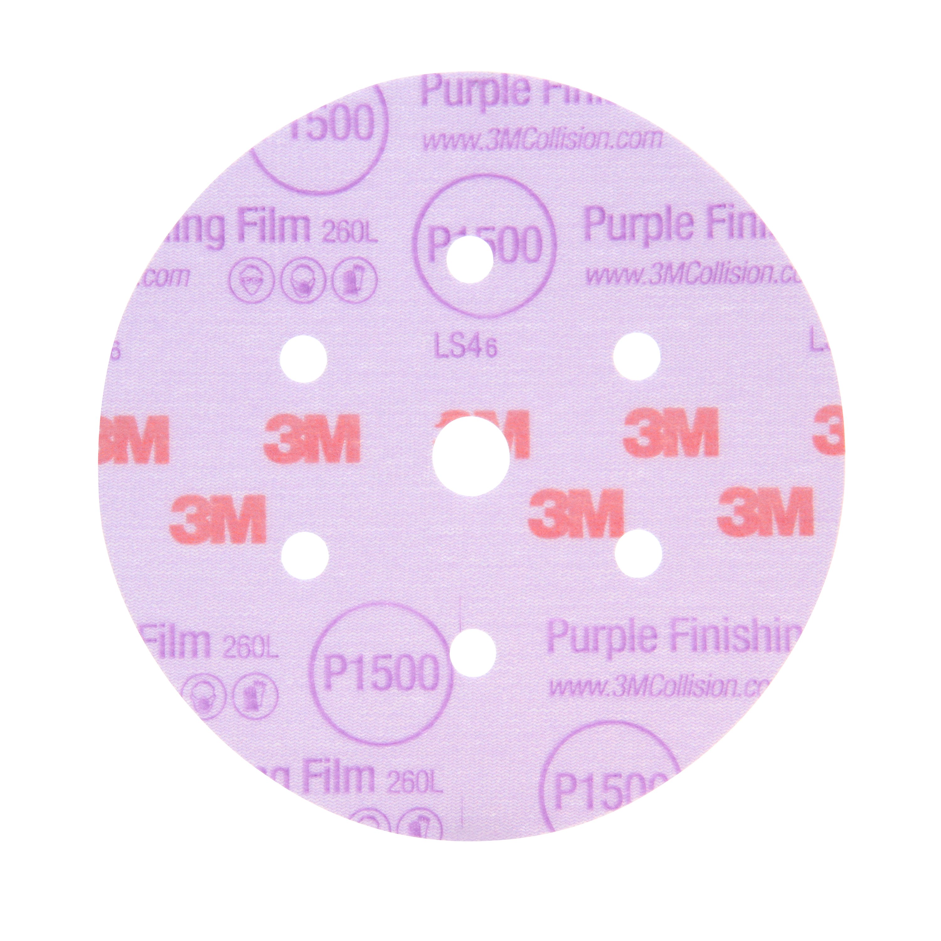 3M™ Hookit™ Purple Finishing Film Abrasive Disc 260L