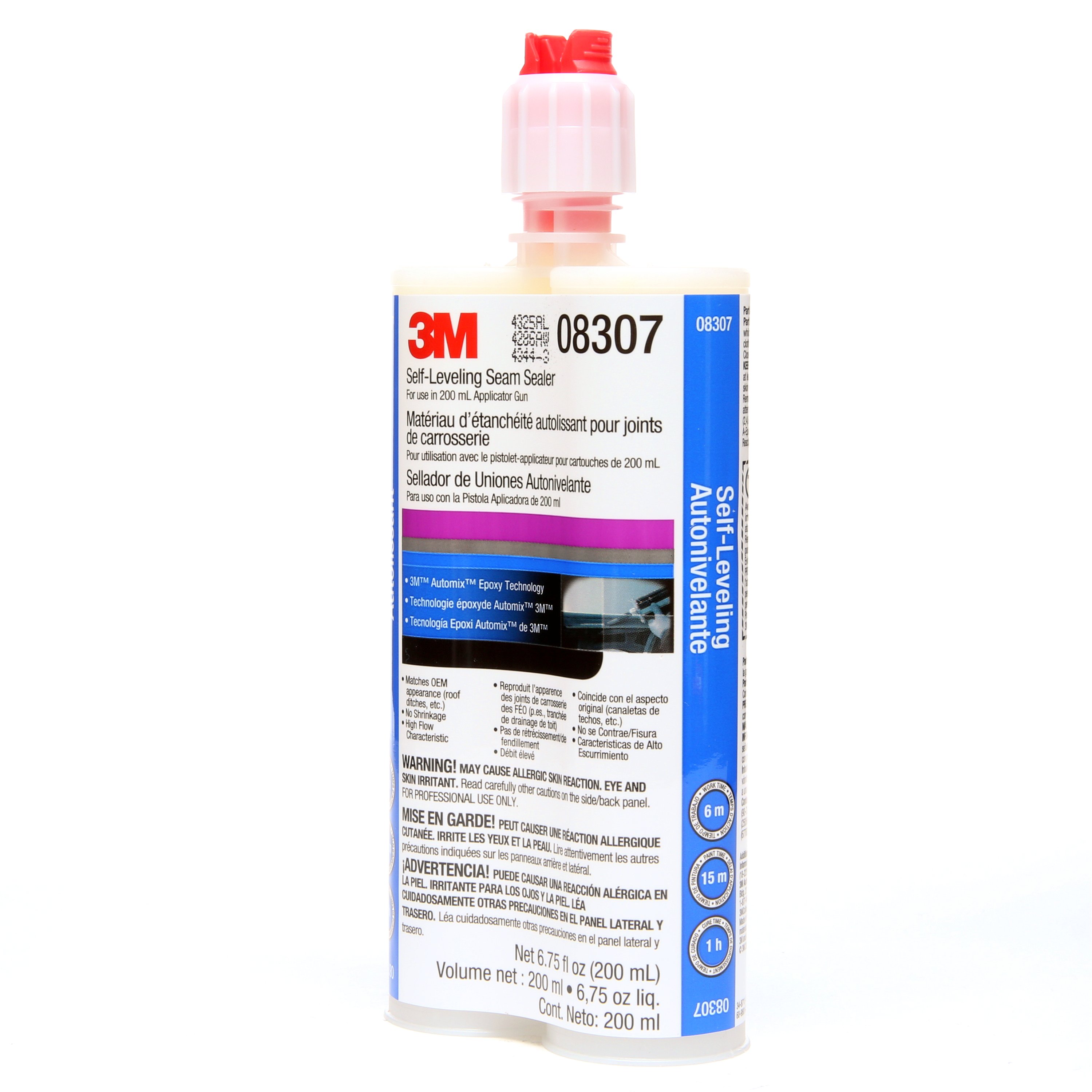 3M™ Self-Leveling Seam Sealer uses a flexible two-part epoxy technology to reliably seal seams in properly prepared metal enclosures in auto bodies.