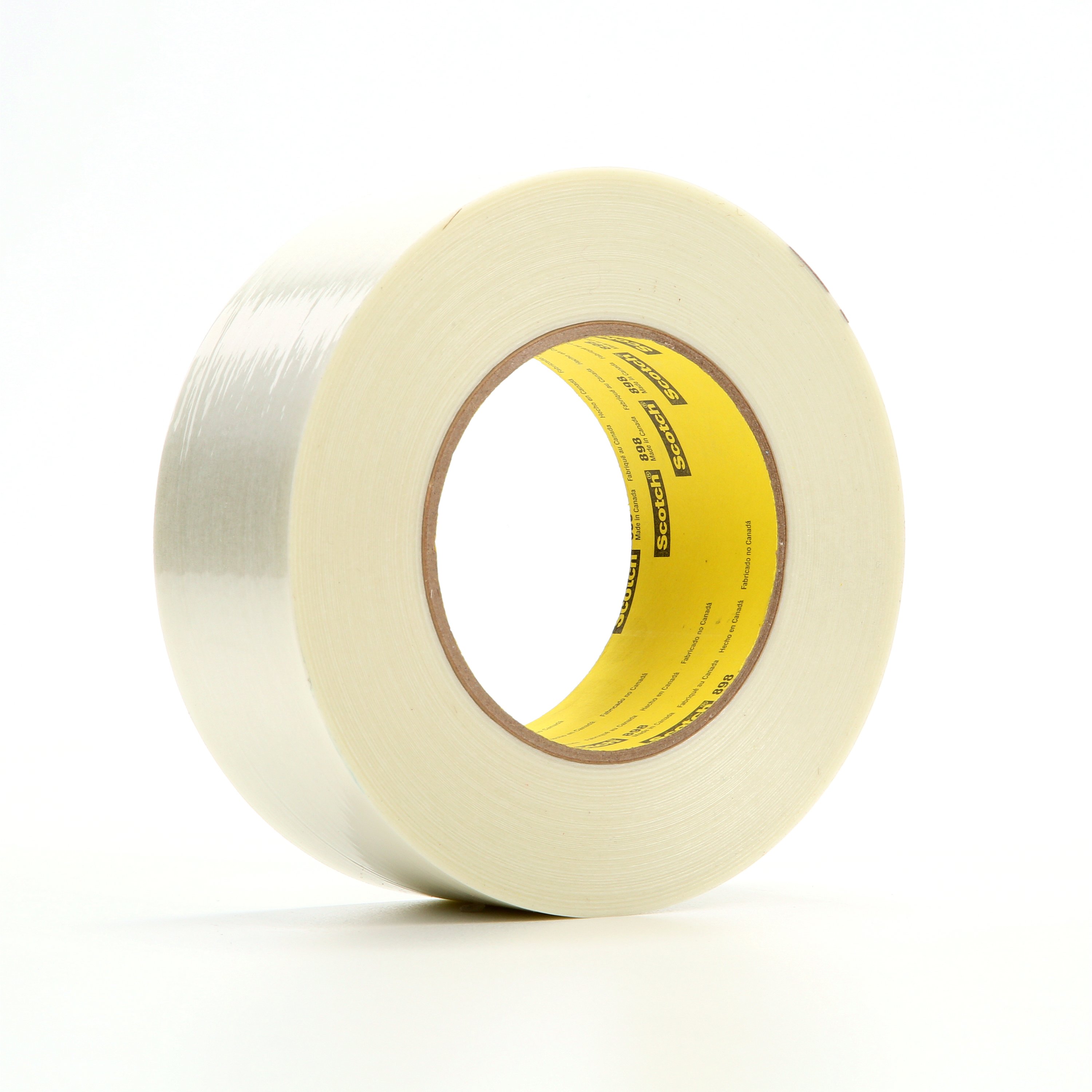 Scotch®  Filament Tape 898 provides an excellent solution for full overlap L-clip box closures, bundling pipe or reinforcing large bulk containers.