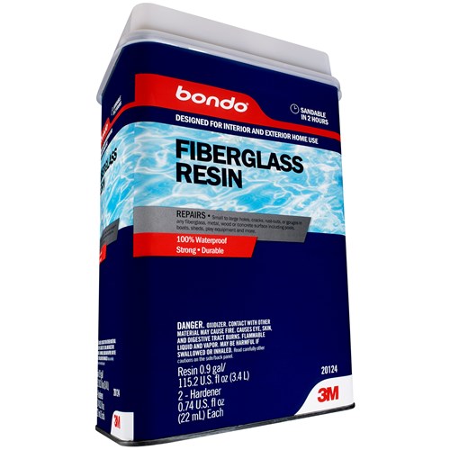 Bondo® Fiberglass Resin, 20124, 0.9 Gallon, 2 per case 7010309273