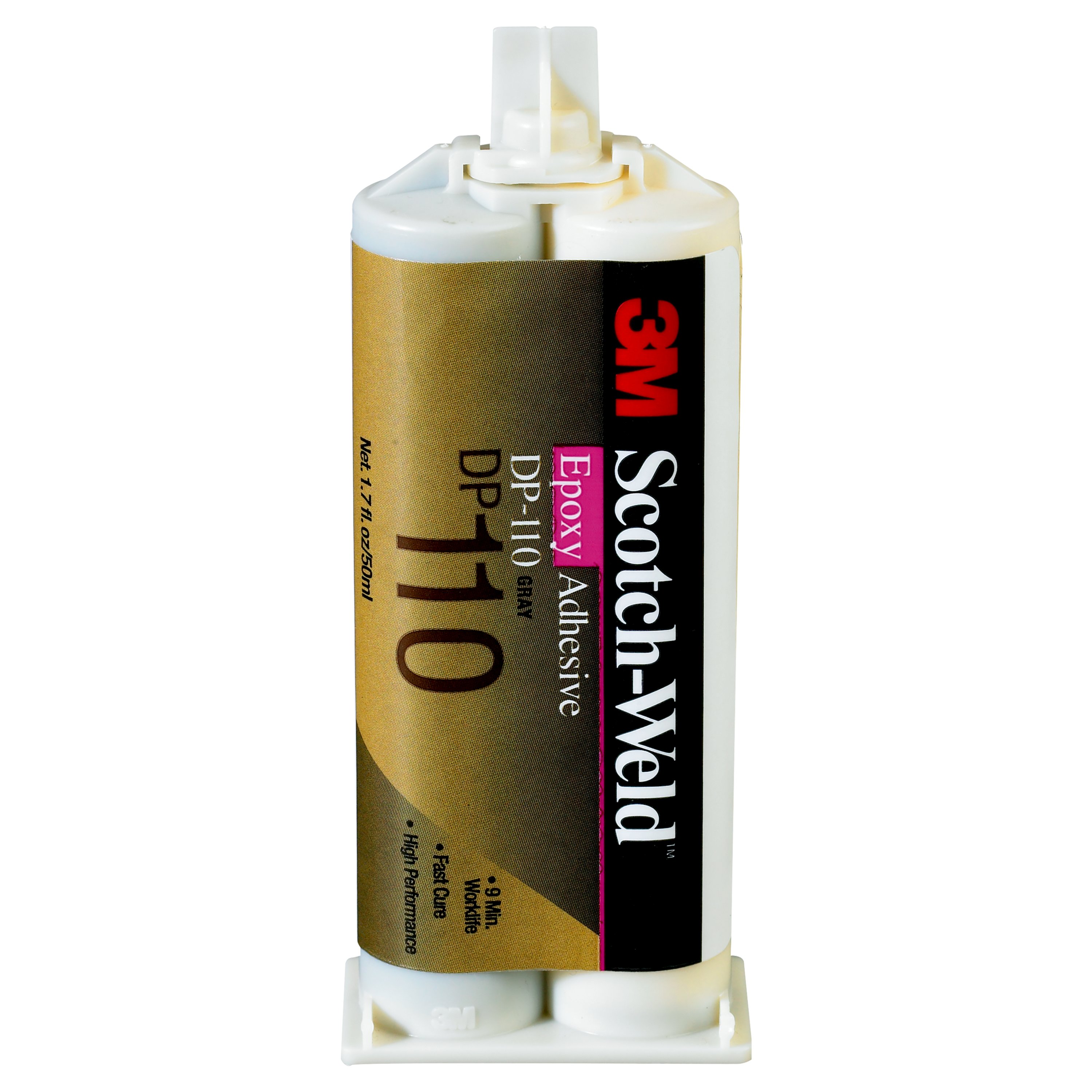 3M™ Scotch-Weld™ Epoxy Adhesive  DP110 Translucent is a versatile product and works on a variety of substrates including metals, concrete, composites, ceramics, many plastics and wood.