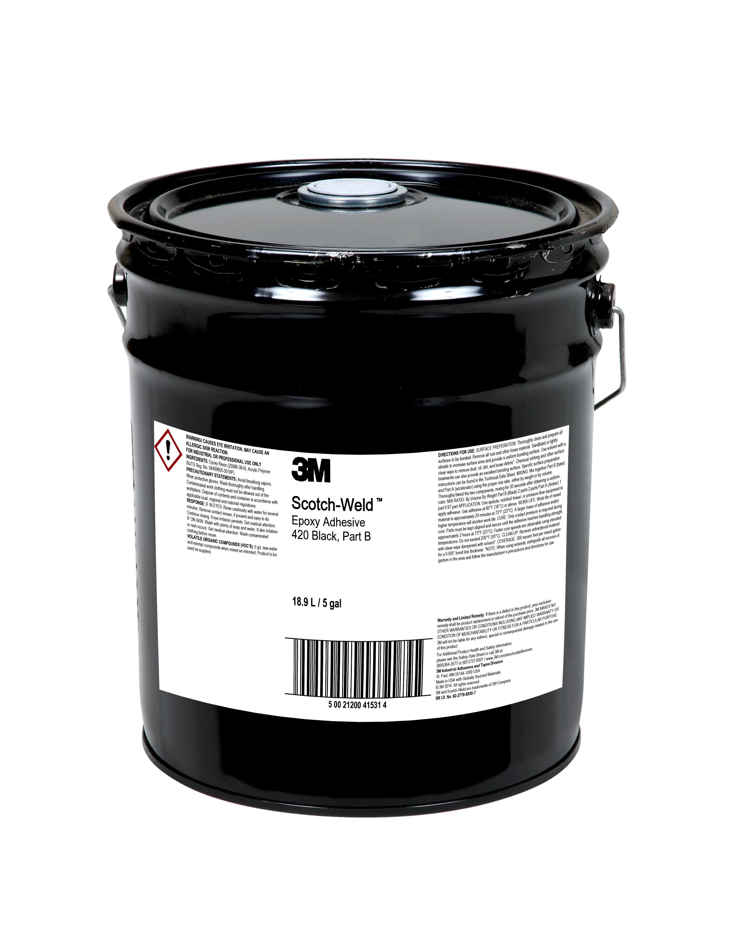 Colle bi-composant époxyde 3M 7240 - noir - 3 pots de 18 L - by-pixcl