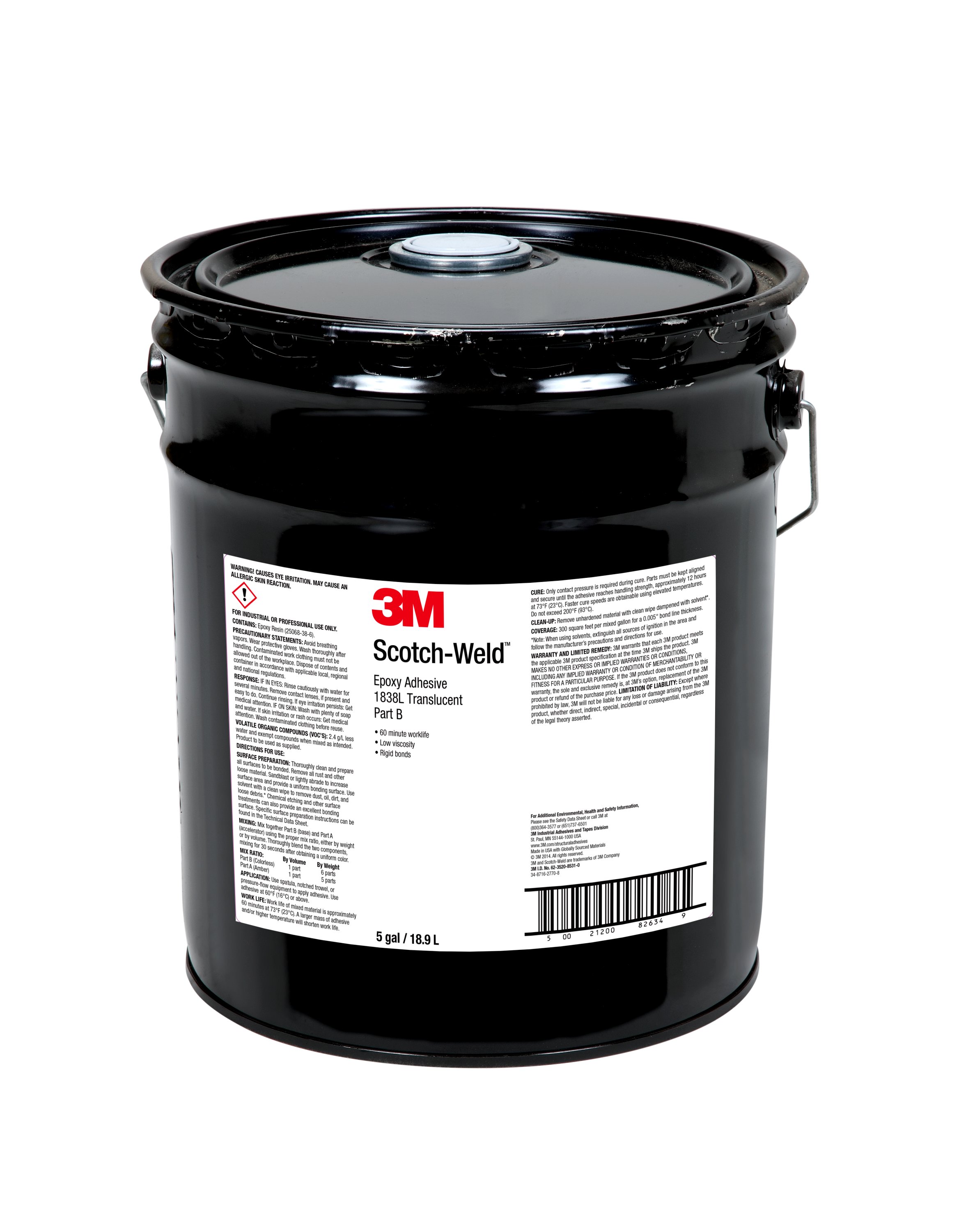 3M™ Scotch-Weld Epoxy Adhesive 1838L is a flowable product with low viscosity to ensure application is precise