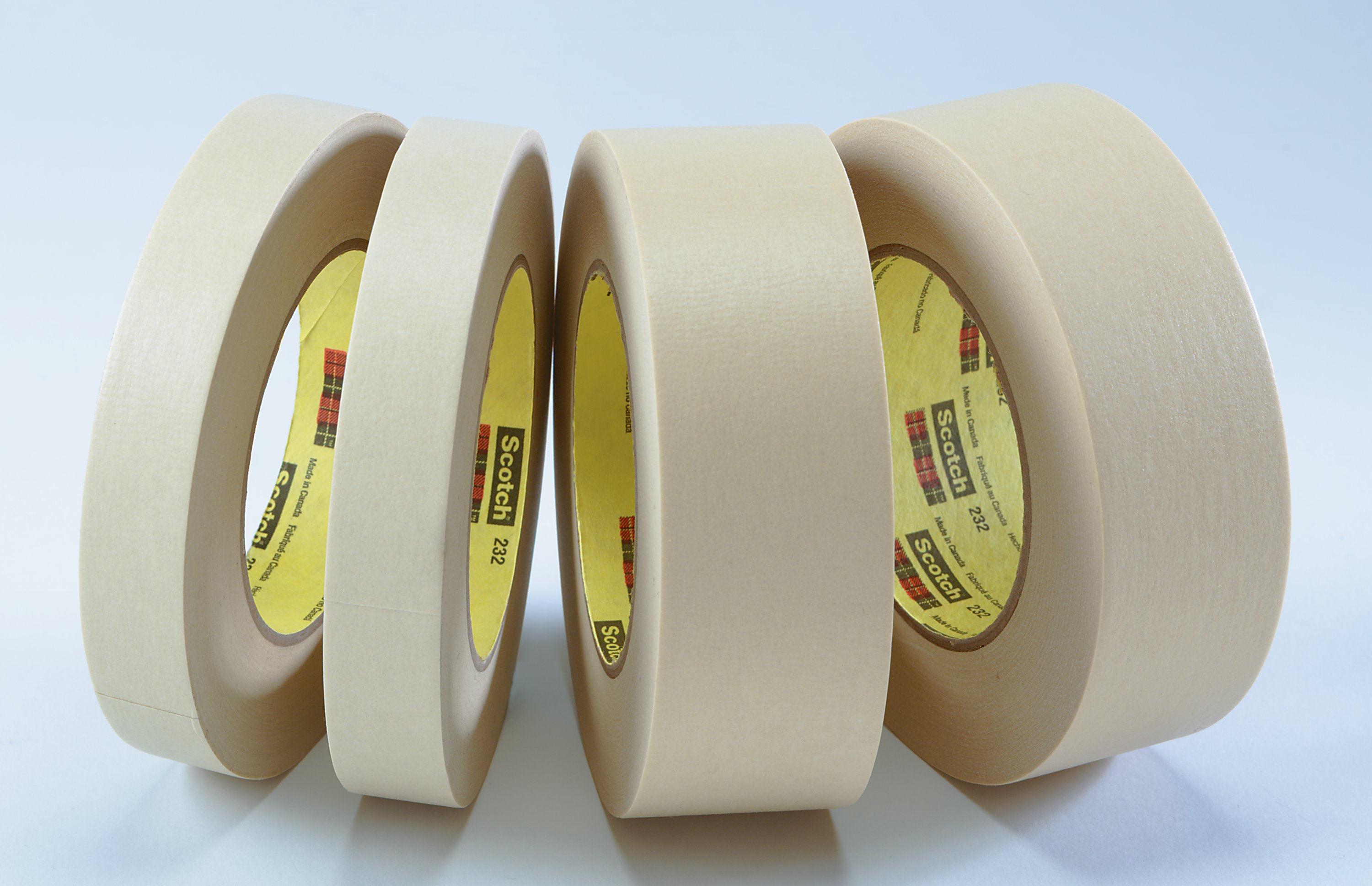 Scotch® High Performance Masking Tape 232 conforms well for masking around corners and over irregular surfaces.