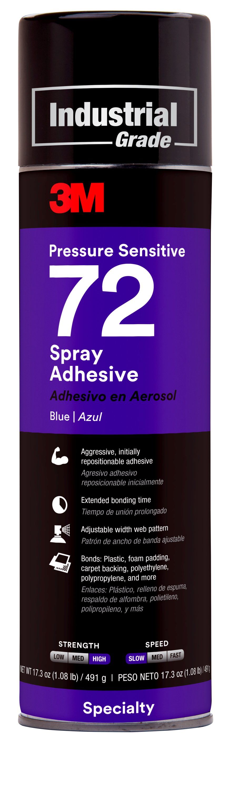 Buy in Bulk: 3M™ Pressure Sensitive Spray Adhesive 72, Blue, Net