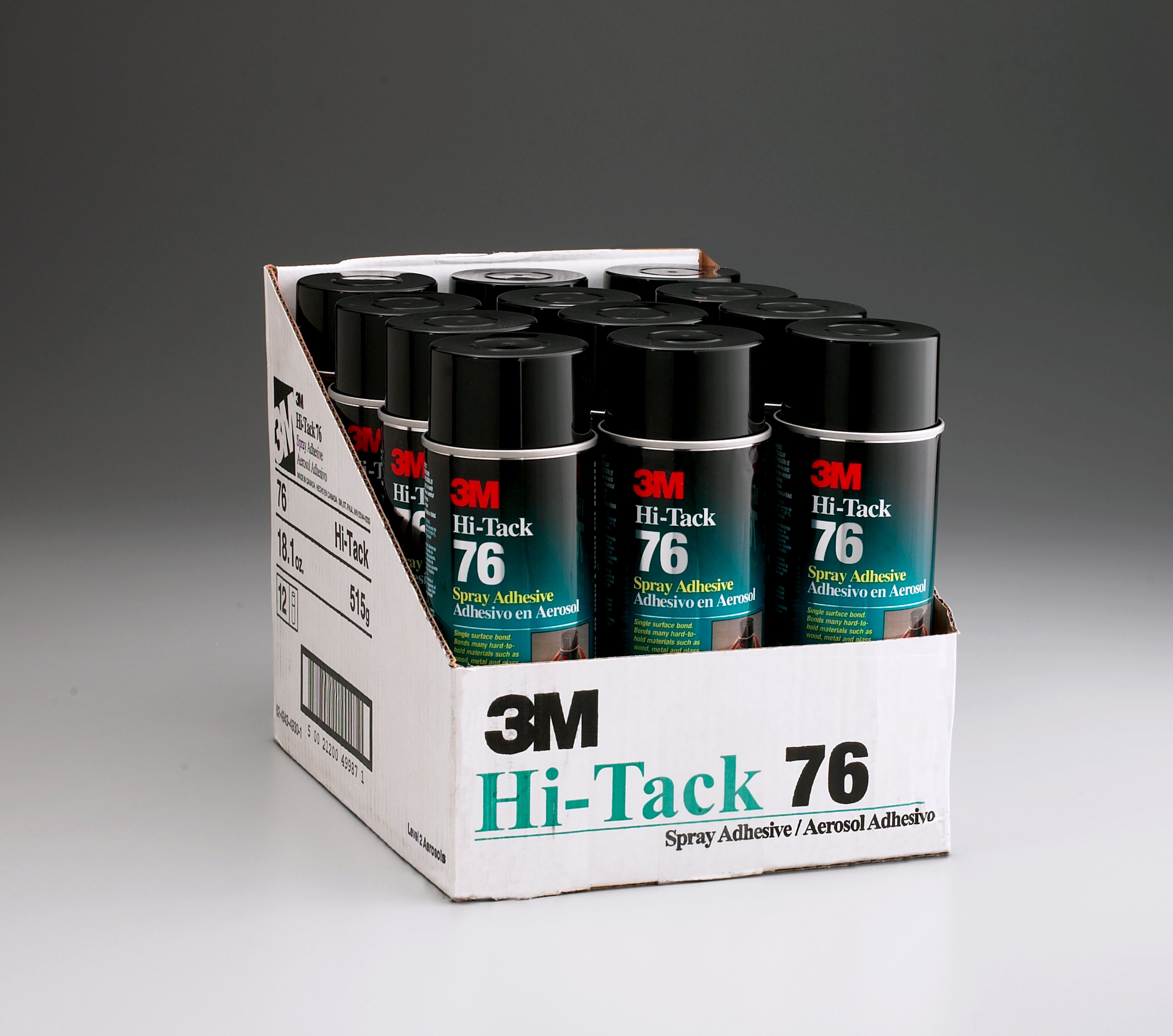 Formulated to be fast-tacking, 3M™ Hi-Tack 76 Spray Adhesive is an industrial aerosol spray adhesive with high-tack properties for one-surface bonding applications.
