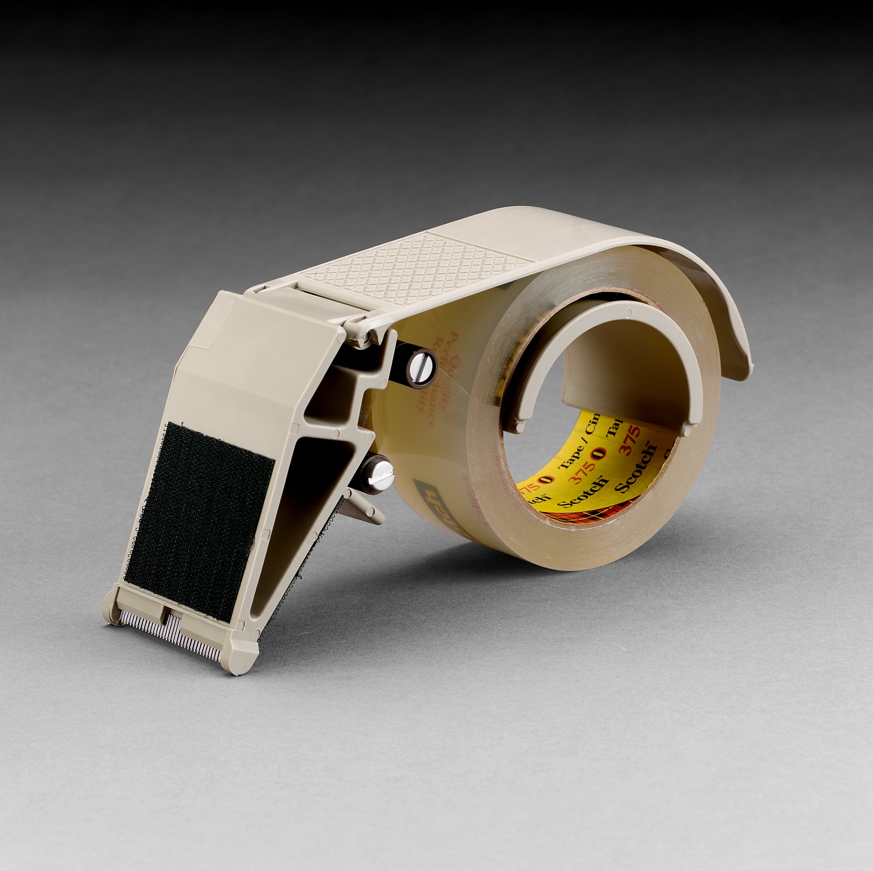 Easily apply, buff and cut tape with one hand