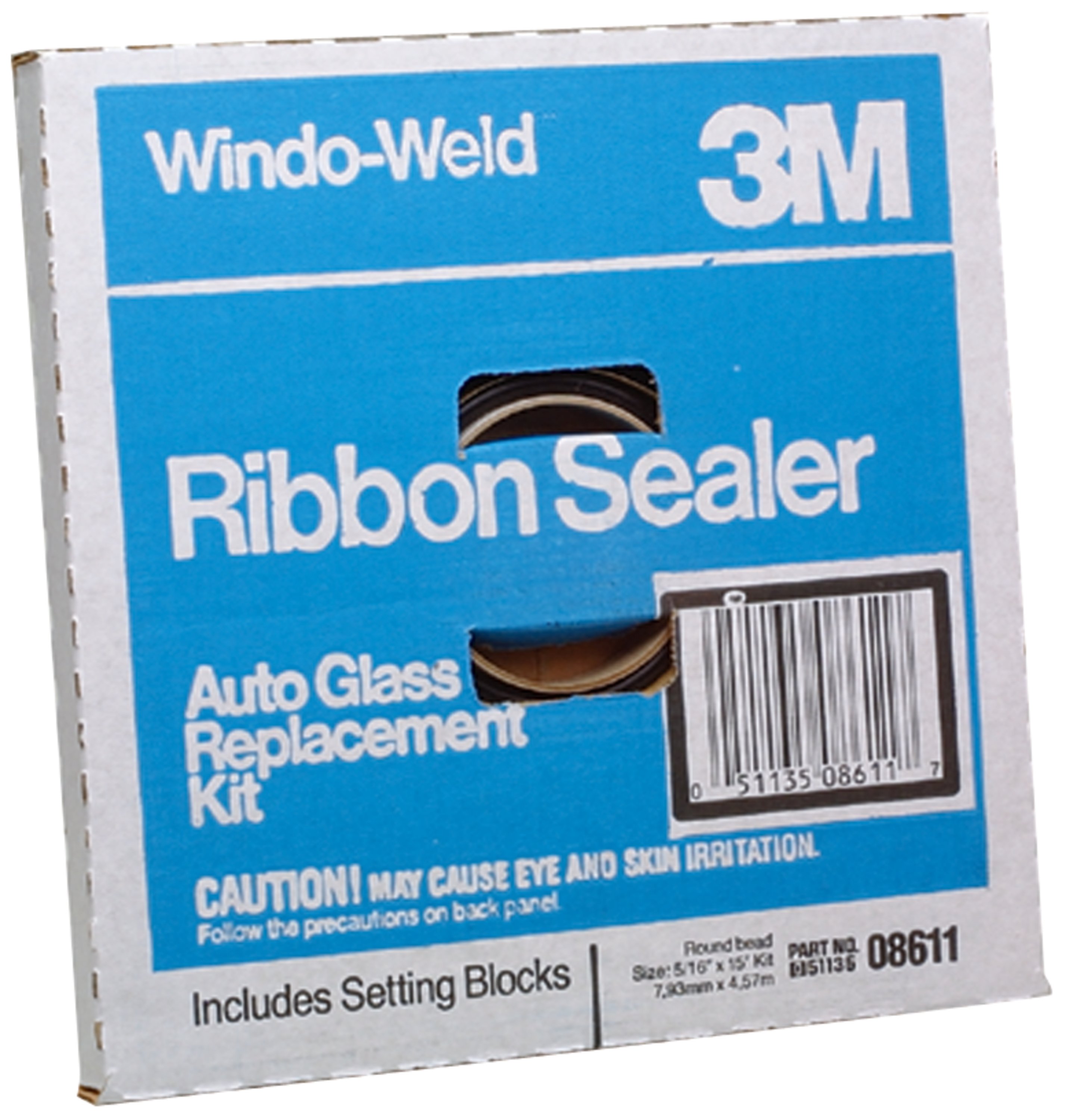 For controlled compressability and easy installation, utilize the features of 3M™ Windo-Weld™ Round Ribbon Sealer, a one-roll sealer that offers sufficient material for a backlite or windshield replacement.