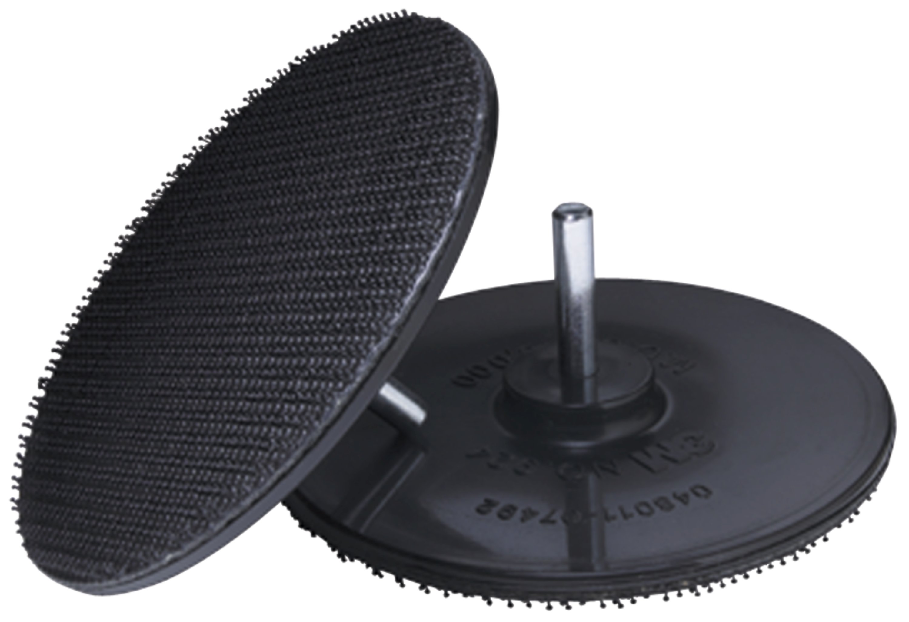 Using the Scotch-Brite™ Disc Pad is as simple as threading the pad onto the power tool and then attaching the disc to the pad face.