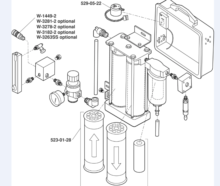3M™ Portable Compressed Air Filter and Regulator Panel 256-02-00 #7100009683