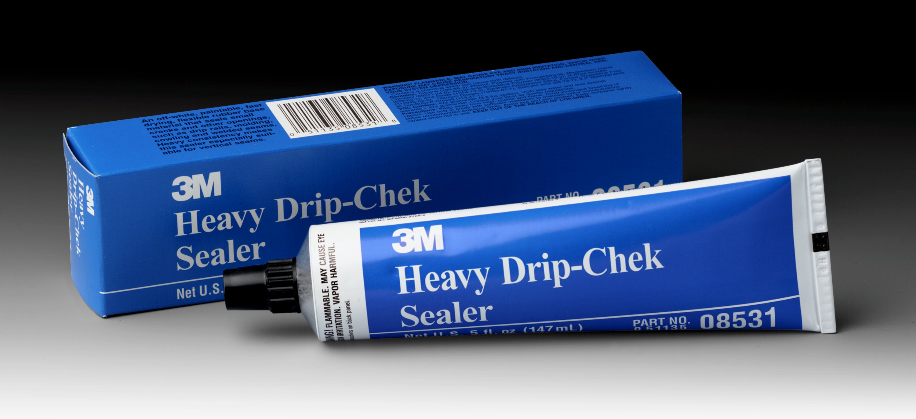 Designed specifically to seal exterior auto body definition seams such as roof drip rails and coach joints, 3M™ Heavy Drip-Chek™ Sealer features a non-sagging heavy-based formula combined with controlled shrinkage after application for airtight, UV-resistant seams.
