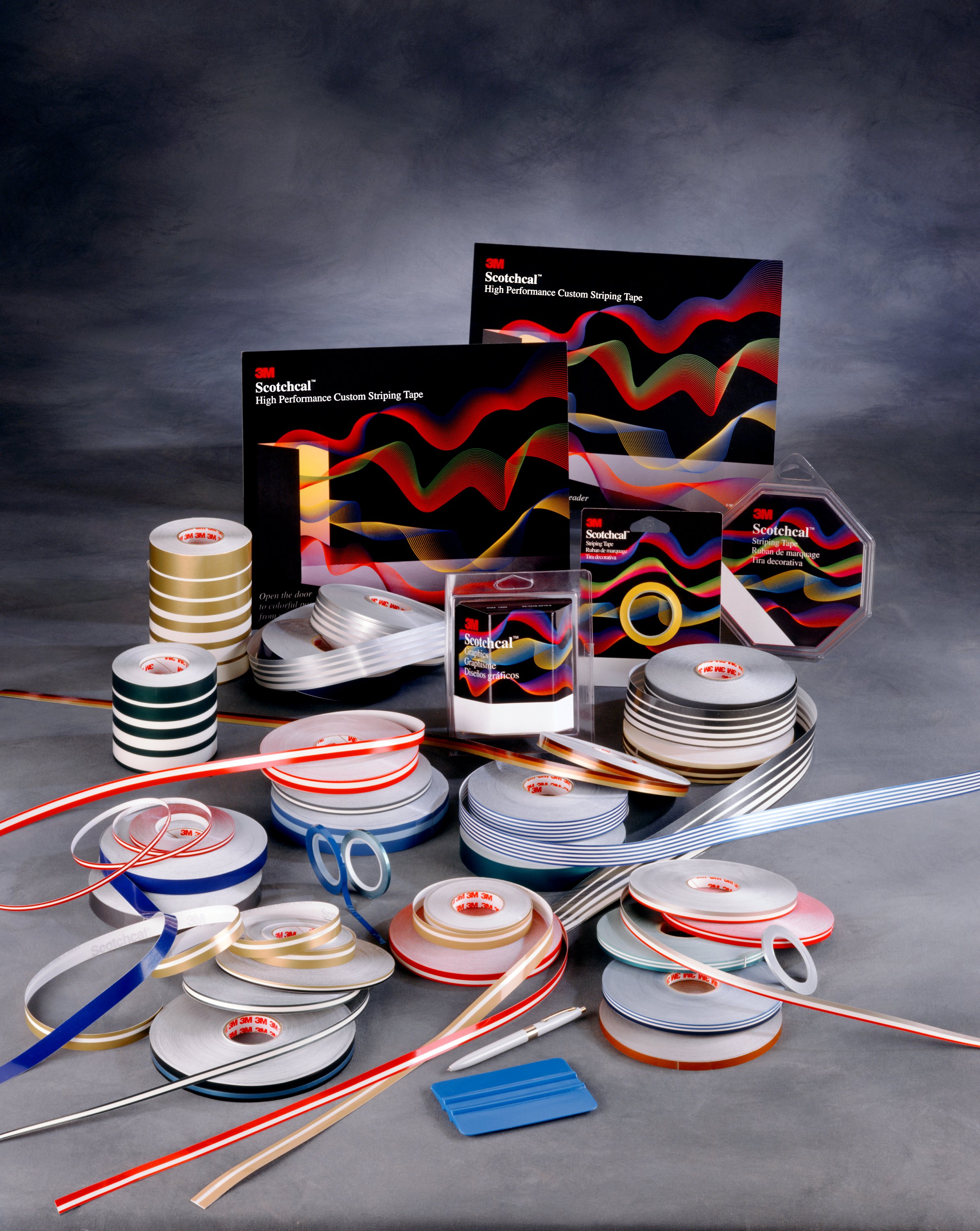 Customize the appearance of vehicles with 3M™ Scotchcal™ High Performance Striping Tapes.