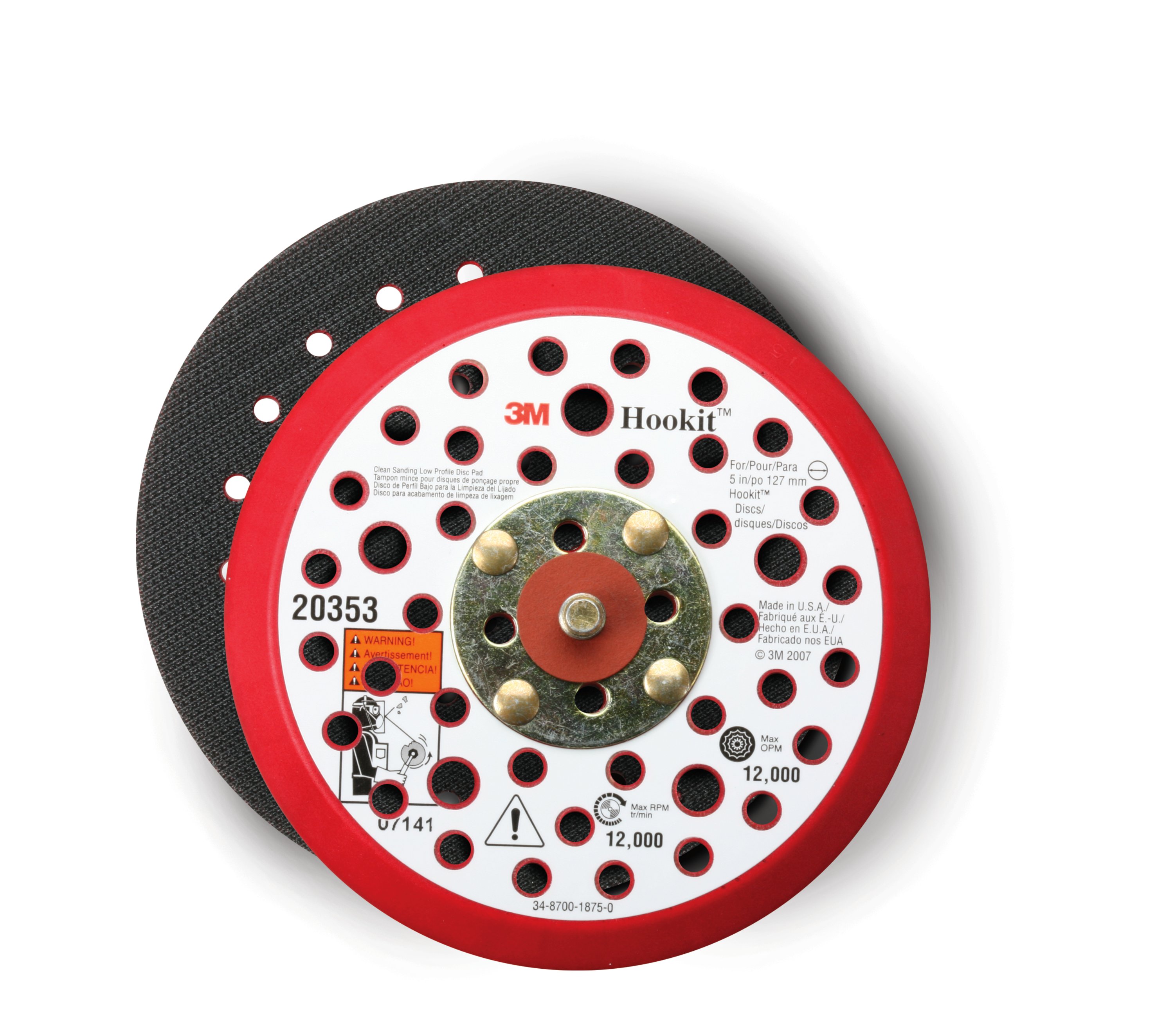 The lightweight, shock-resistant 3M™ Hookit™ Low Profile Disc Pad holds a 3M™ Hookit™ Disc (sold separately) on a random orbital sander or other rotary tool.