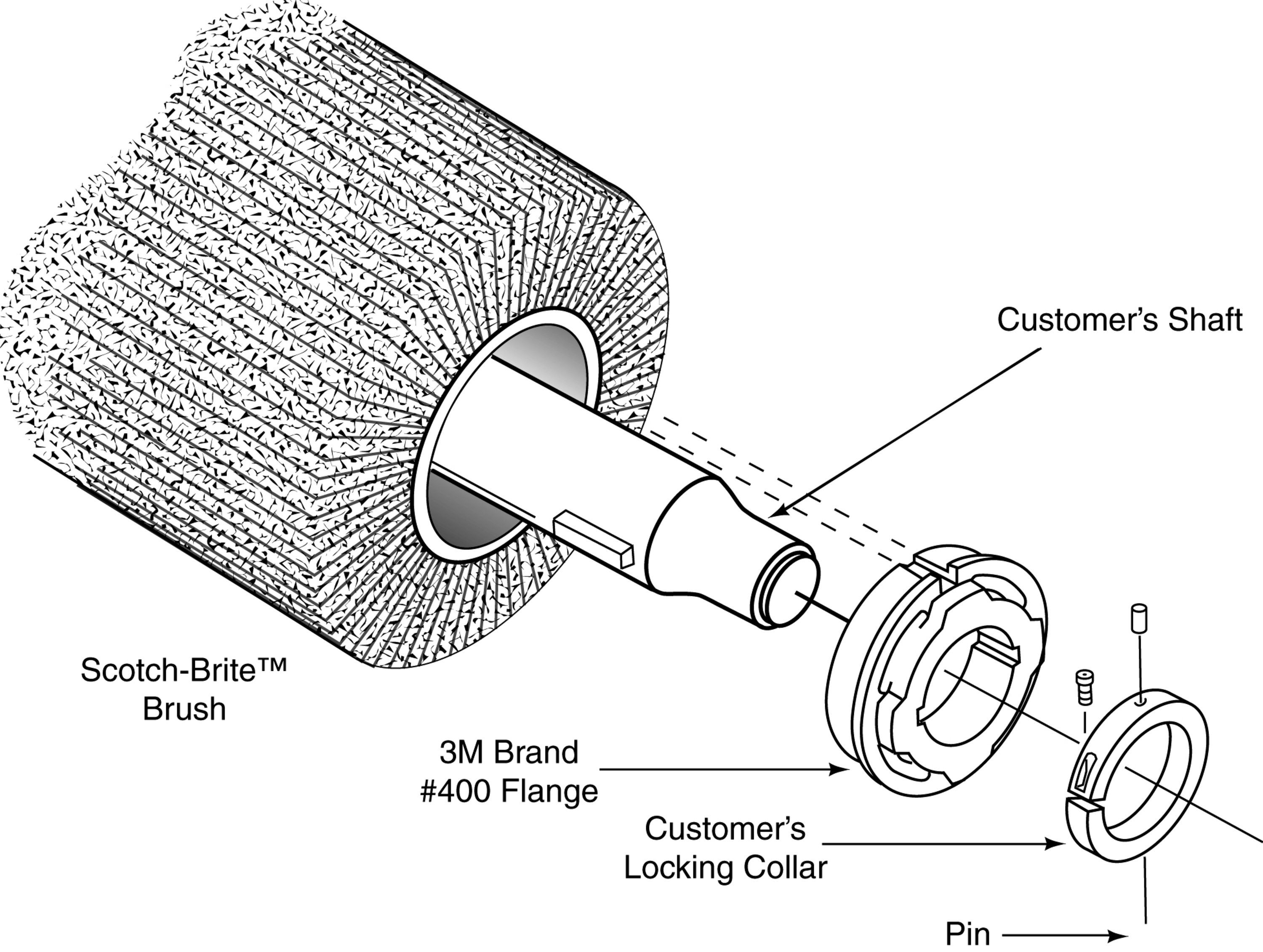 The High Strength Flap Brush provides a low to medium aggressive cut but has more durable open web.