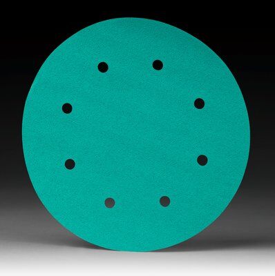 Durable D-weight paper backing makes the 3M™ Stikit™ Green Disc ideal for more aggressive auto body sanding jobs such as shaping plastic filler, removing paint around damaged areas and scratch refinement of bare metal.