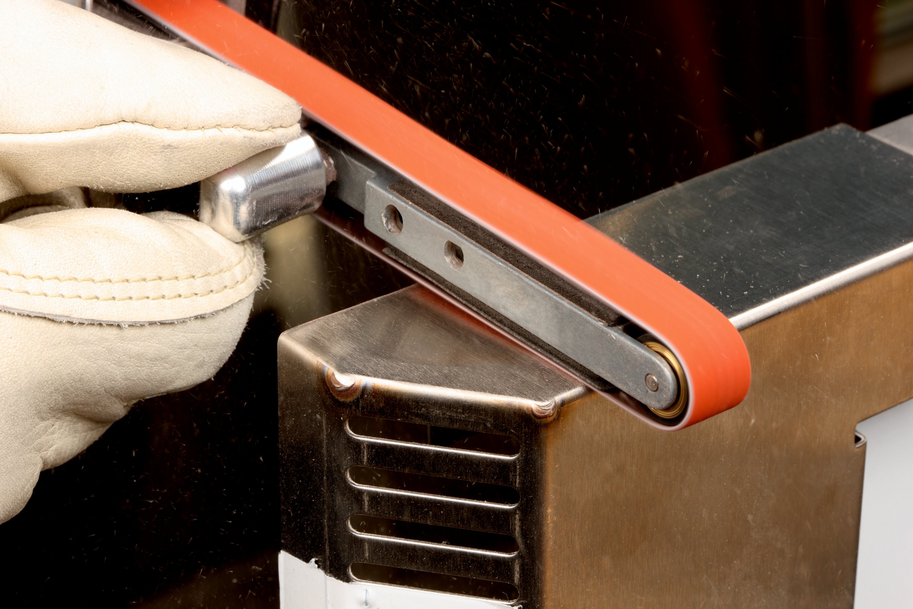 Image of a File Belt Sander in use.