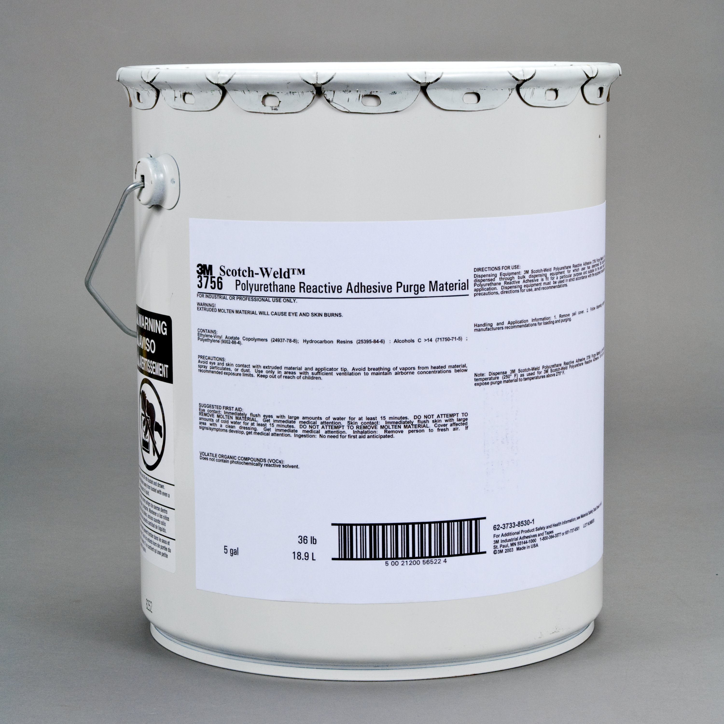 5 gallon pail container of material