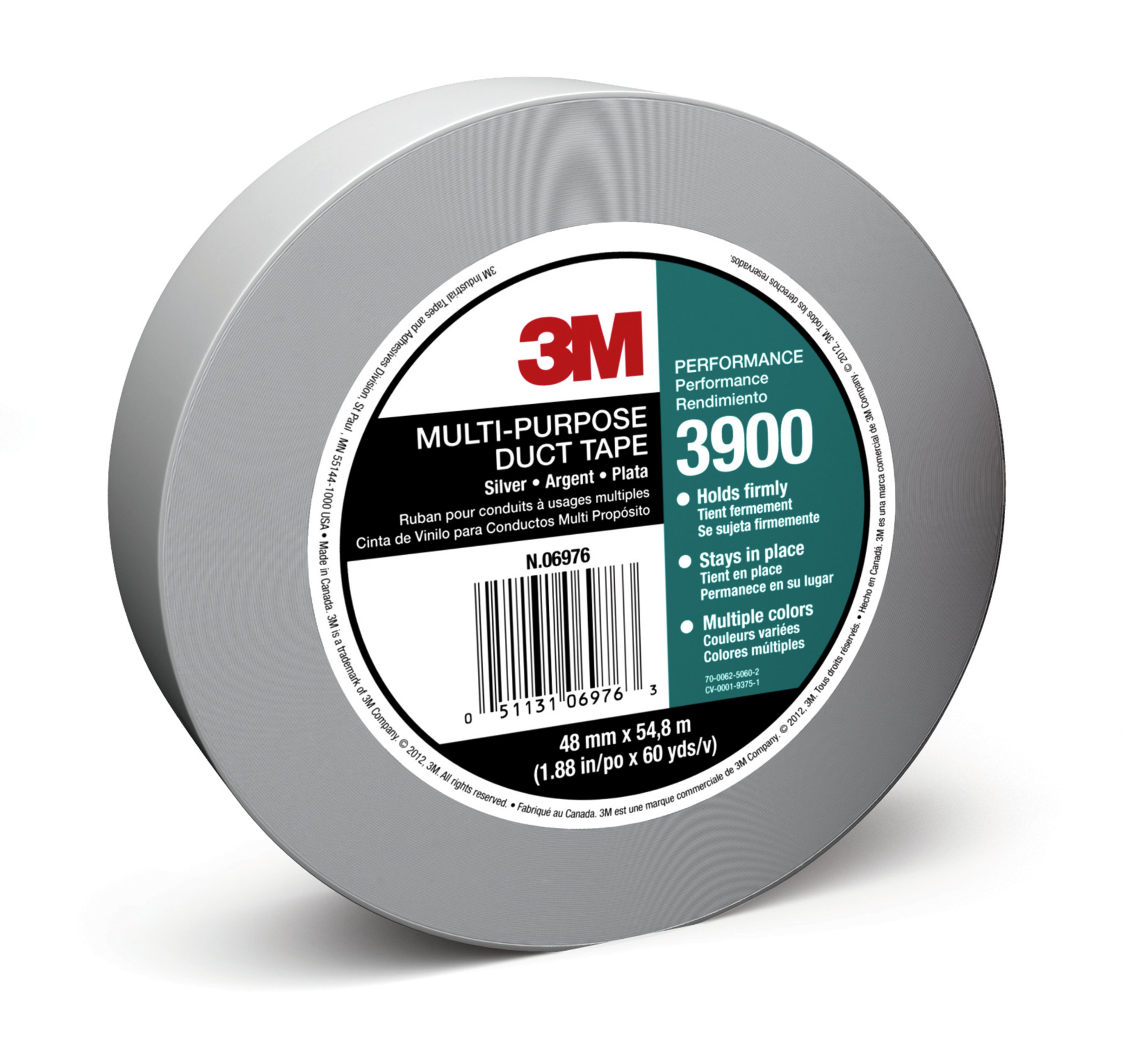 Multi-Purpose Duct Tape 3900 comes in an array of colors for process tagging, marking, highlighting hazards, color coding, identification and visual enhancement.