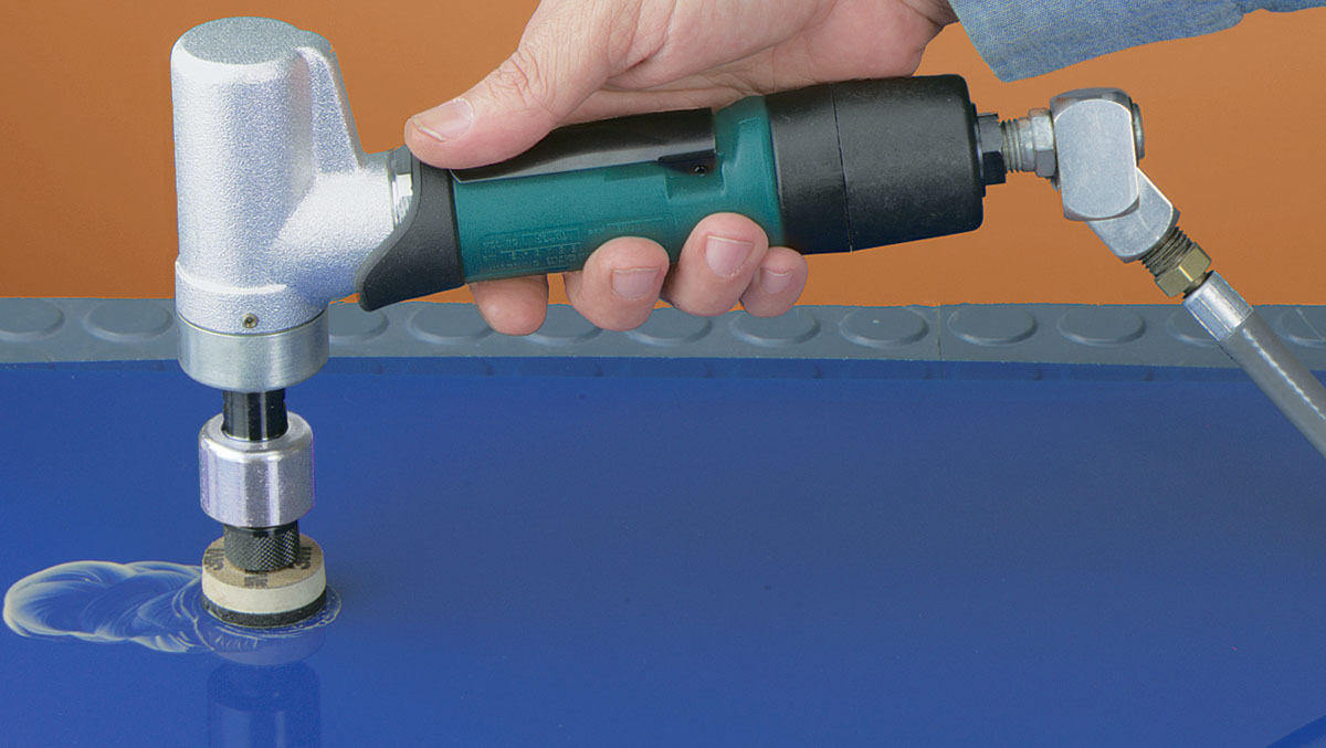 Mini-Dynorbital Random Orbital Sander .4 hp, 3.2K RPM, 3/16" (5 mm) Dia. Orbit, Rear Exhaust