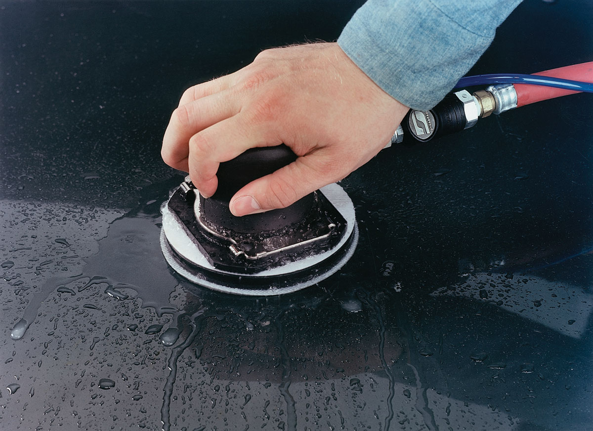 5" (127 mm) Dia. Wet Dynabug "Model T" Orbital Sander 20,000 RPM, 3/16" (5 mm) Dia. Orbit, Rear Exhaust