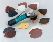 Lightweight Dynafine sander with abrasive attachments Lightweight Dynafine sander with abrasive attachments