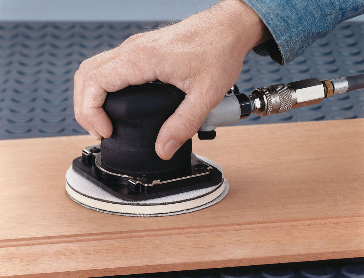 5" (127 mm) Dia. Dynabug "Model T" Orbital Sander, Non-Vacuum 20,000 RPM, 3/32" (2 mm) Dia. Orbit, Rear Exhaust, Hook-Face Pad