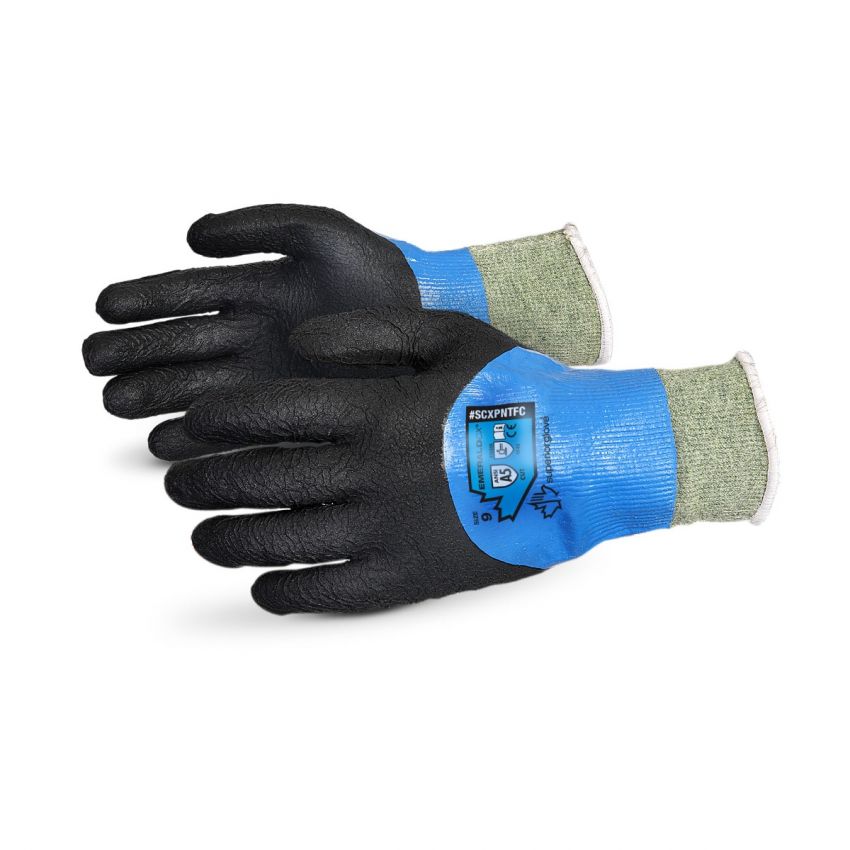 Advance ANSI A4 Level 4 Cut Resistant 13 Gauge HPPE Glove with Grey  Polyurethane Coating - 12 Pairs