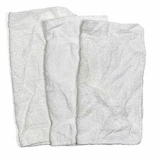 Reclaimed Terry Wash Cloths, White, 25 lb/cs