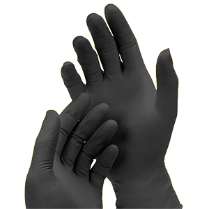 Dark Light® 9 Mil Black Nitrile Exam Gloves, 10 bxs/cs