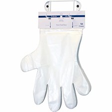 Clear Powder Free Polyethylene Gloves, 50 pcs/header, 20 headers
