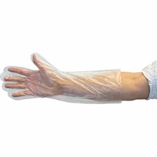 Safety Zone® 1 Mil 18" Clear High-Density Polyethylene Powder Free Gloves, 250/bx, 10 bxs/cs