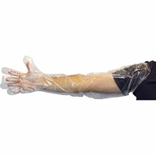 Safety Zone® 2 Mil 35" Clear Low-Density Polyethylene Powder Free Gloves,  100/bx, 10bxs/cs