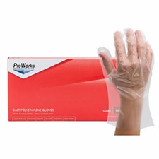 Safety Zone® 0.75 Mil Clear Cast Polyethylene Gloves, 10 bxs/cs