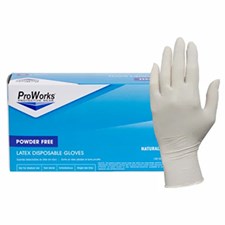 Safety Zone® 5 Mil Natural Latex Powder Free Gloves, 100/bx, 10 bxs/cs
