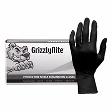 Safety Zone® 5.5 Mil Black Nitrile Powder Free Exam Gloves, 10 bxs/cs