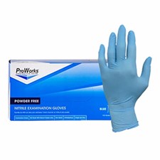 Safety Zone® 5.5 Mil Blue Nitrile Powder Free Exam Gloves, 10 bxs/cs