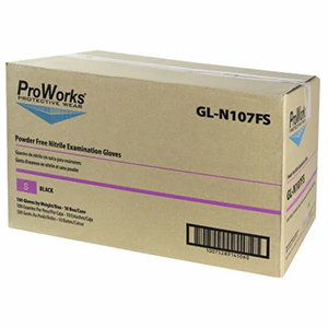 Safety Zone® 7 Mil Black Nitrile Powder Free Exam Gloves, 10 bxs/cs
