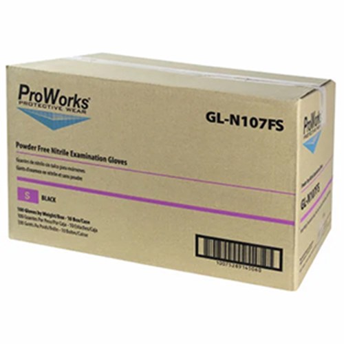 Safety Zone® 7 Mil Black Nitrile Powder Free Exam Gloves, 10 bxs/cs