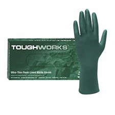 ToughWorks® 8 Mil Dark Green Nitrile Powder Free Gloves, 10 bxs/cs