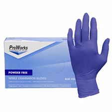 Safety Zone® 3 Mil Blue-Violet Nitrile Powder Free Exam Gloves, 10 bxs/cs
