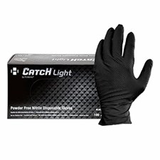 Safety Zone® CATCH® 7 Mil Black Nitrile, Powder Free Gloves, 100/bx, 10 bxs/cs