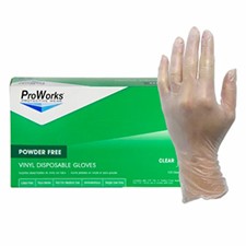 Safety Zone®  3 Mil Clear Vinyl Powdered Industrial Gloves, 10 bxs/cs