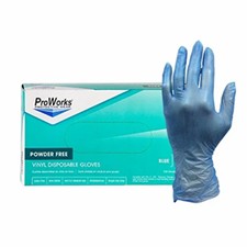 Safety Zone® 3 Mil Blue Vinyl Powder Free Gloves, 10 bxs/cs