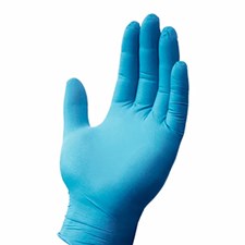 Safety Zone® Blue Nitrile, Powered Gloves, 100/bx, 10 bxs/cs