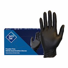 Safety Zone® 3.5 Mil Black Nitrile Powder Free Gloves, 10 bxs/cs