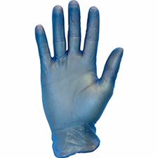 Safety Zone® 3 Mil Blue Vinyl Mid-Weight Powder-Free Gloves, 10 bxs/cs