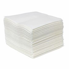 TASKBrand® Airlaid Series Wipers, White, 12.5"x13", Medium Duty, 1/4 Fold, 50/pk, 18 pks/cs