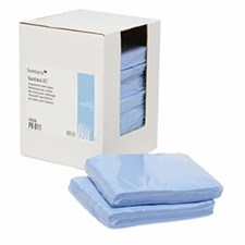Sontara® Engineered-Cloth Wipes, Blue, Creped, 12 x12", Flat, 100/bg, 10 bgs/cs